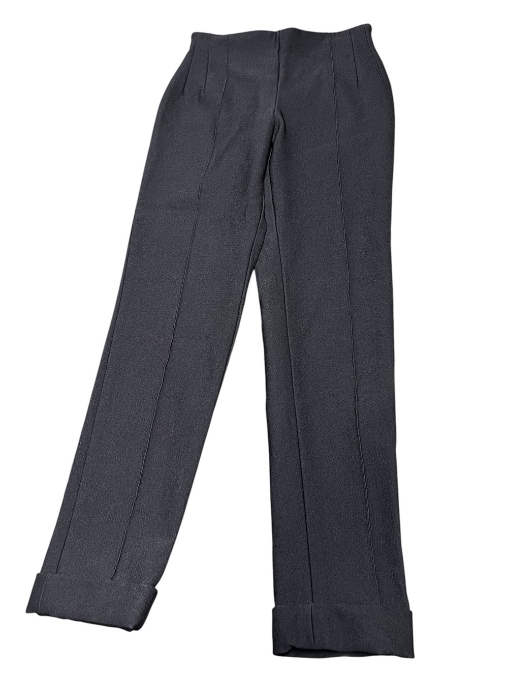 Salvatore Ferragamo women’s black high rise slim cut trousers Made in Italy